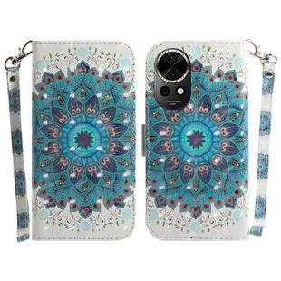 For Huawei nova 12 3D Colored Horizontal Flip Leather Phone Case(Peacock Wreath)