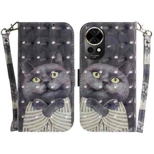 For Huawei nova 12 3D Colored Horizontal Flip Leather Phone Case(Hug Cat)