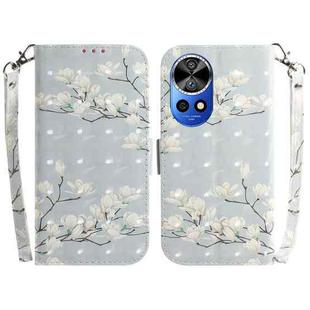 For Huawei nova 12 Pro 3D Colored Horizontal Flip Leather Phone Case(Magnolia)