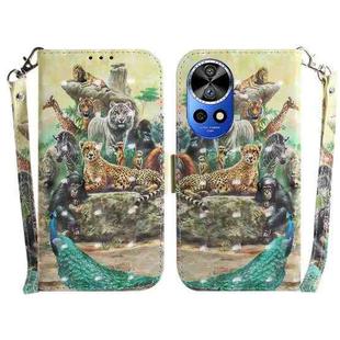 For Huawei nova 12 Ultra 3D Colored Horizontal Flip Leather Phone Case(Zoo)