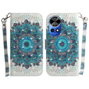 For Huawei nova 12 Ultra 3D Colored Horizontal Flip Leather Phone Case(Peacock Wreath)