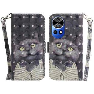 For Huawei nova 12 Ultra 3D Colored Horizontal Flip Leather Phone Case(Hug Cat)