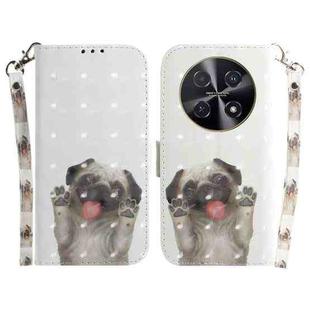 For Huawei nova 12i 4G Global 3D Colored Horizontal Flip Leather Phone Case(Pug)