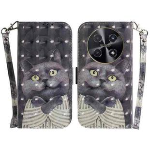 For Huawei nova 12i 4G Global 3D Colored Horizontal Flip Leather Phone Case(Hug Cat)