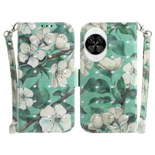 For Huawei nova 14 3D Colored Horizontal Flip Leather Phone Case(Watercolor Flower)