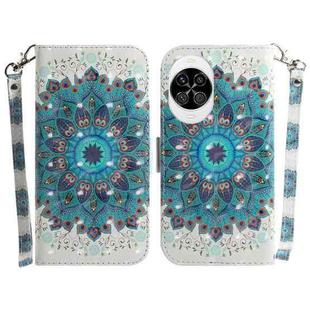 For Huawei nova 14 3D Colored Horizontal Flip Leather Phone Case(Peacock Wreath)