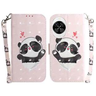 For Huawei nova 14 3D Colored Horizontal Flip Leather Phone Case(Heart Panda)