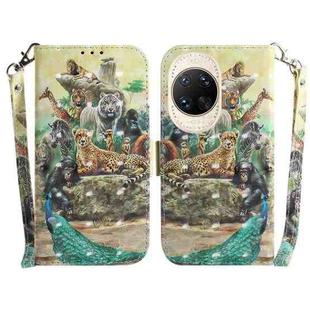 For Huawei nova 14 Ultra 3D Colored Horizontal Flip Leather Phone Case(Zoo)