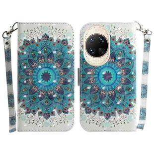 For Huawei nova 14 Ultra 3D Colored Horizontal Flip Leather Phone Case(Peacock Wreath)