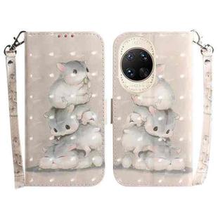 For Huawei nova 14 Ultra 3D Colored Horizontal Flip Leather Phone Case(Squirrels)