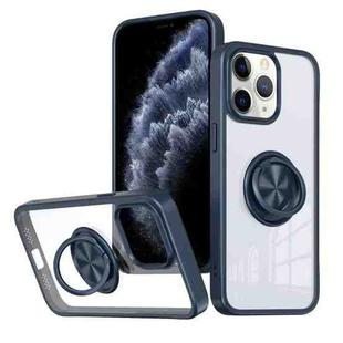 For iPhone 11 Pro Ring Holder PC Hybrid TPU Phone Case(Blue)