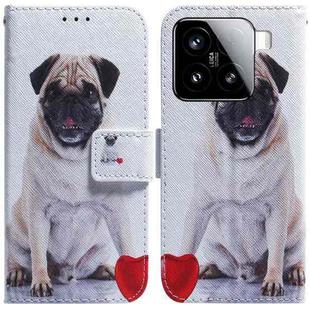 For Xiaomi 15 Coloured Drawing Flip Leather Phone Case(Pug)