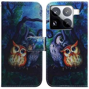 For Xiaomi 15 Pro Coloured Drawing Flip Leather Phone Case(Oil Painting Owl)
