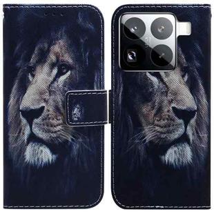 For Xiaomi 15 Pro Coloured Drawing Flip Leather Phone Case(Lion)