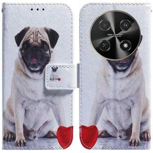 For Huawei nova 12i 4G Global Coloured Drawing Flip Leather Phone Case(Pug)