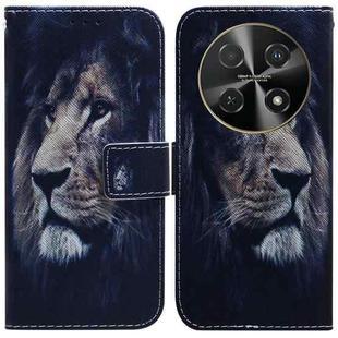 For Huawei nova 12i 4G Global Coloured Drawing Flip Leather Phone Case(Lion)