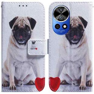 For Huawei nova 12 Pro Coloured Drawing Flip Leather Phone Case(Pug)