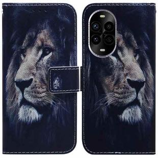 For Huawei nova 13 Pro Coloured Drawing Flip Leather Phone Case(Lion)