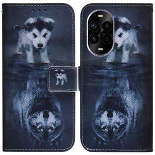 For Huawei nova 13 Pro Coloured Drawing Flip Leather Phone Case(Wolf and Dog)