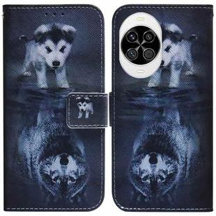 For Huawei nova 14 Coloured Drawing Flip Leather Phone Case(Wolf and Dog)