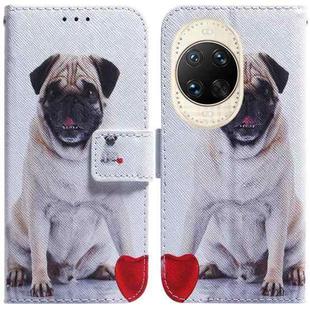For Huawei nova 14 Ultra Coloured Drawing Flip Leather Phone Case(Pug)