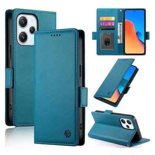 For Xiaomi Redmi 12 4G/5G / Note 12R Side Buckle Magnetic Frosted Leather Phone Case(Blue)