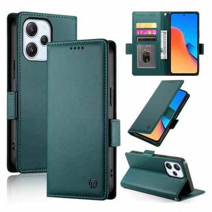 For Xiaomi Redmi 12 4G/5G / Note 12R Side Buckle Magnetic Frosted Leather Phone Case(Dark Green)