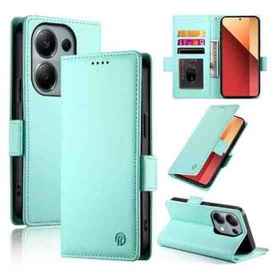 For Xiaomi Redmi Note 13 Pro 4G Side Buckle Magnetic Frosted Leather Phone Case(Mint Green)