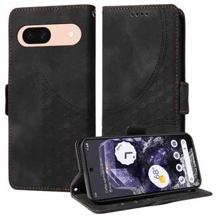 For Google Pixel 8a Embossed Rhombus Starry Leather Phone Case(Black)