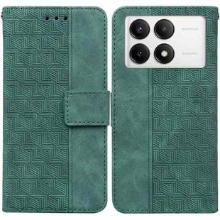 For Xiaomi Redmi K70 Pro / K70 Geometric Embossed Leather Phone Case(Green)