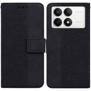 For Xiaomi Redmi K70 Pro / K70 Geometric Embossed Leather Phone Case(Black)