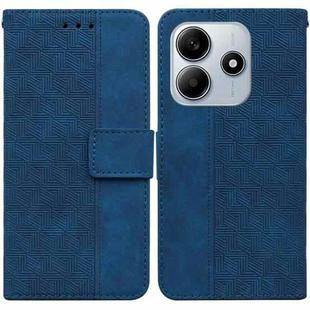 For Redmi Note 14 5G Geometric Embossed Leather Phone Case(Blue)
