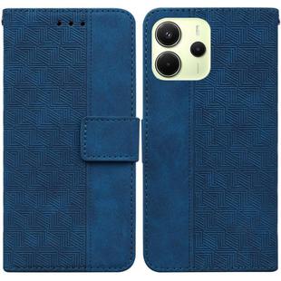 For Redmi Note 14 4G 164.84mm Geometric Embossed Leather Phone Case(Blue)