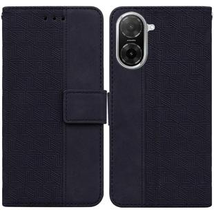 For Redmi A5 4G 173.3mm Geometric Embossed Leather Phone Case(Black)