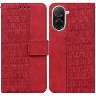 For Redmi A5 4G 173.3mm Geometric Embossed Leather Phone Case(Red)