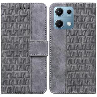 For Redmi Note 14S 4G Geometric Embossed Leather Phone Case(Grey)