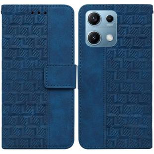 For Redmi Note 14S 4G Geometric Embossed Leather Phone Case(Blue)