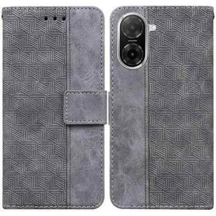 For Redmi A5 4G 171.7mm Geometric Embossed Leather Phone Case(Grey)