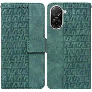 For Redmi A5 4G 171.7mm Geometric Embossed Leather Phone Case(Green)