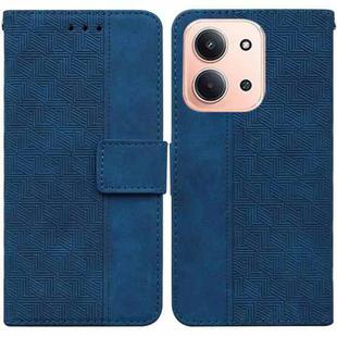 For Redmi 15C 4G 173.1mm / 15C 5G 173.1mm Geometric Embossed Leather Phone Case(Blue)