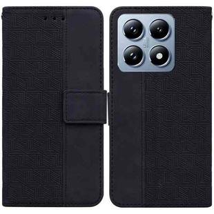 For Xiaomi 14T Pro Geometric Embossed Leather Phone Case(Black)