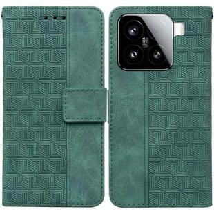 For Xiaomi 15 Geometric Embossed Leather Phone Case(Green)