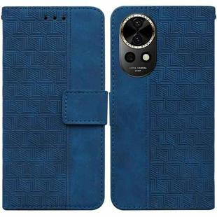 For Huawei nova 12 Geometric Embossed Leather Phone Case(Blue)