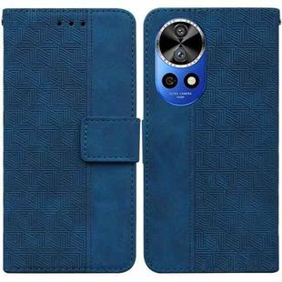 For Huawei nova 12 Pro Geometric Embossed Leather Phone Case(Blue)