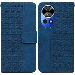 For Huawei nova 12 Ultra Geometric Embossed Leather Phone Case(Blue)