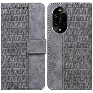 For Huawei nova 13 Pro Geometric Embossed Leather Phone Case(Grey)