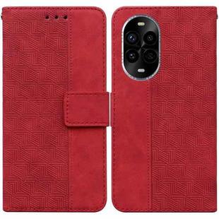 For Huawei nova 13 Pro Geometric Embossed Leather Phone Case(Red)