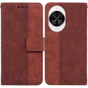 For Huawei nova 14 Geometric Embossed Leather Phone Case(Brown)