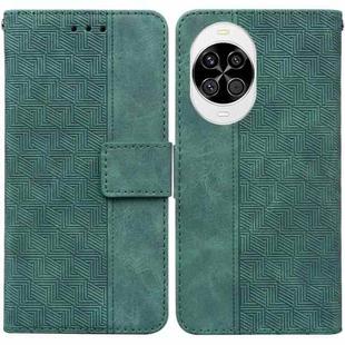 For Huawei nova 14 Geometric Embossed Leather Phone Case(Green)