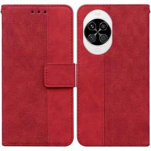 For Huawei nova 14 Geometric Embossed Leather Phone Case(Red)
